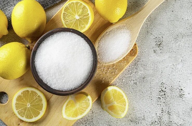 Colorless C6H8O7 Powdered Citric Acid Organic Compound cas 77-92-9