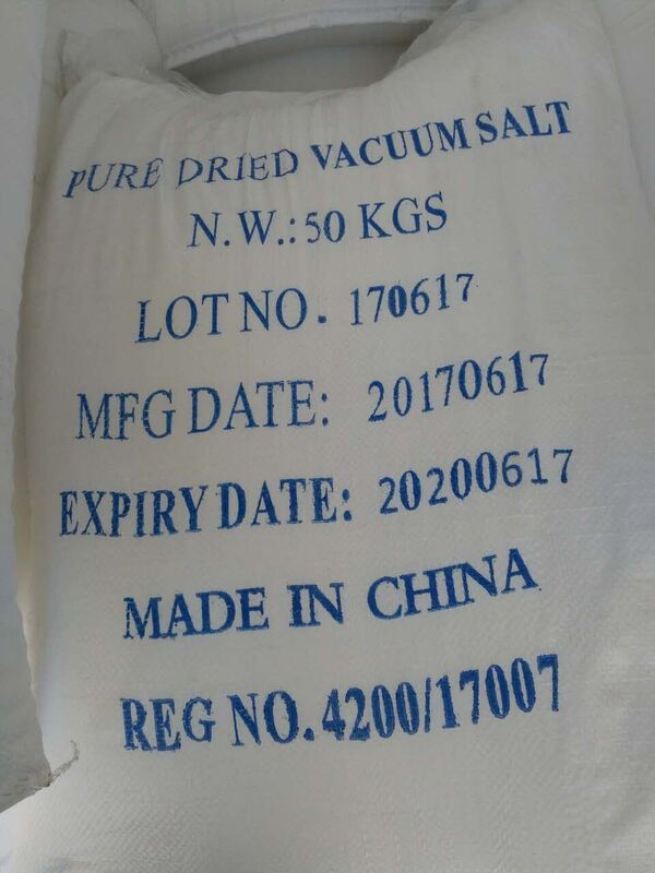 Evaporated NaCl PDV Pure Dried Vacuum Salt 25kg Used In Food Production